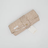 beehave, bee print with bronze background, reusable change mat, luxe quilted change mat; reusable cloth nappy accessory