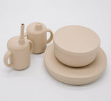 Silicone Plate with Lid - Oat