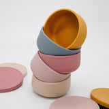 Silicone Bowl with Lid - Fog