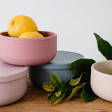 Silicone Bowl with Lid - Dusky Pink