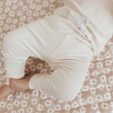 Organic Ribbed Legging - Vanilla