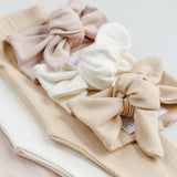 Organic Ribbed Headband - Vanilla