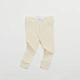 Organic Ribbed Legging - Vanilla