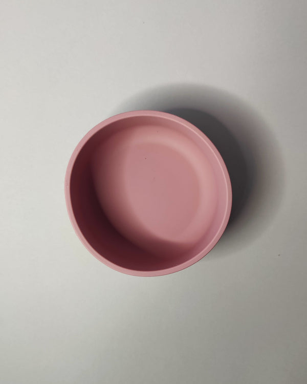 SAMPLE - Silicone bowl with suction base - Dusky Pink