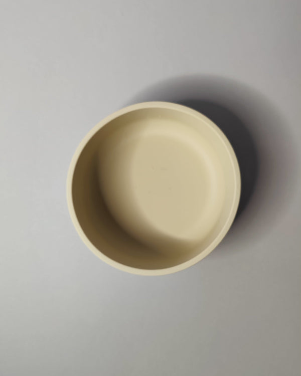 SAMPLE - Silicone bowl with suction base - Oat