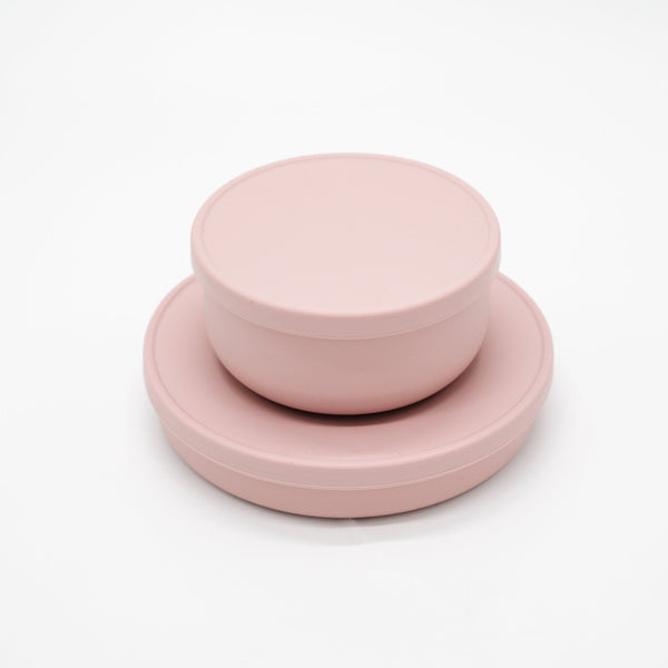 Silicone Plate with Lid - Primrose