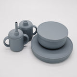 Silicone Plate with Lid - Fog