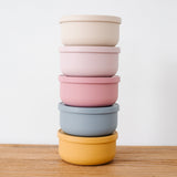 Silicone Bowl with Lid - Dusky Pink