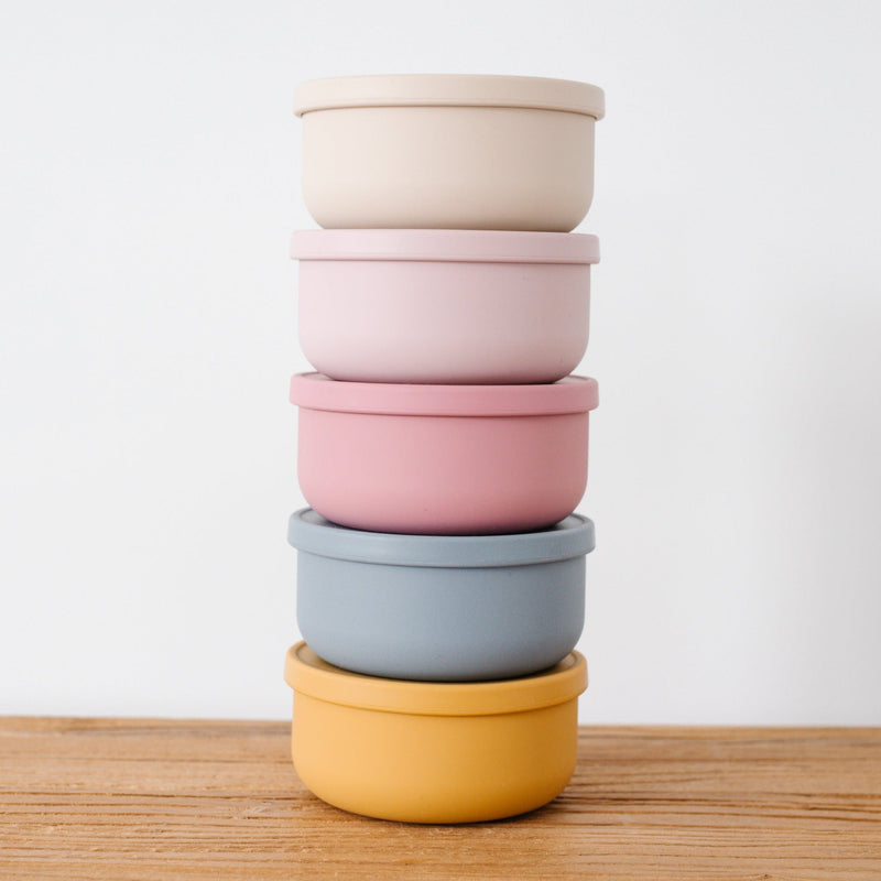 Silicone Bowl with Lid - Oat