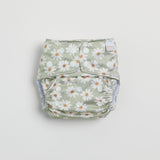 V2 Premium Pocket Cloth Nappy - Wild Daisy Sea mist Green