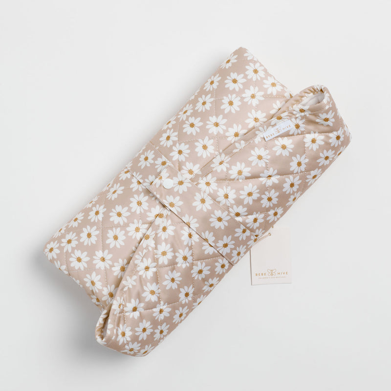Quilted Luxe Play Mat - Wild Daisy Greige