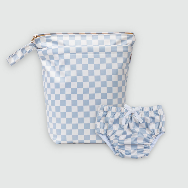 Luxe Wet Bag + Swim Nappy Set - So Checked Out